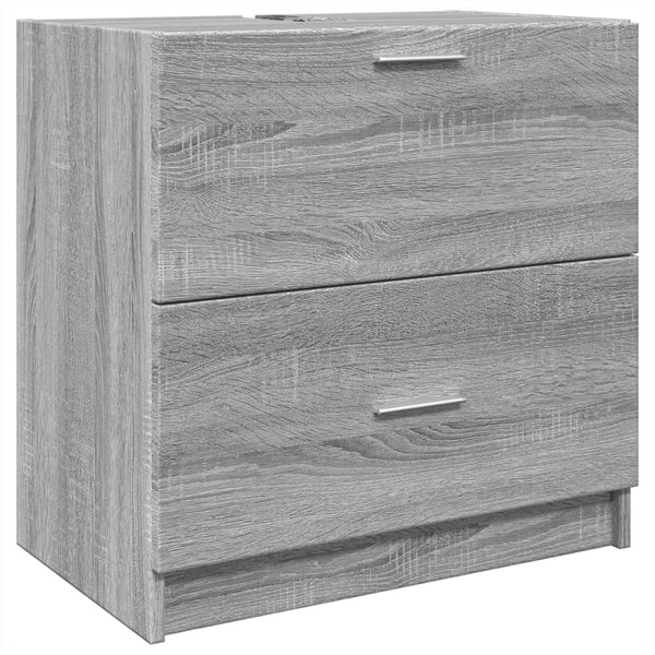 Grauer Waschtischunterschrank Francis 59x37x59cm (Holz)