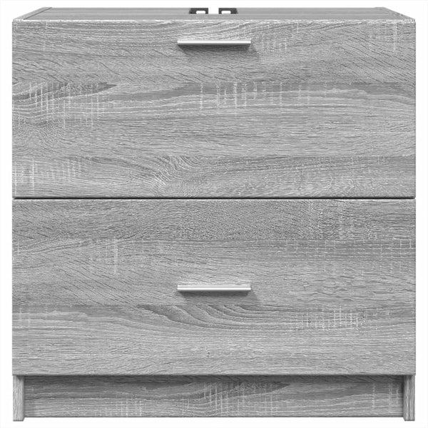 Grauer Waschtischunterschrank Francis 59x37x59cm (Holz)