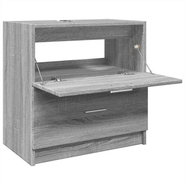 Grauer Waschtischunterschrank Francis 59x37x59cm (Holz)