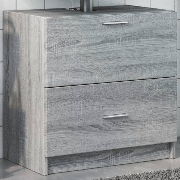 Grauer Waschtischunterschrank Francis 59x37x59cm (Holz)