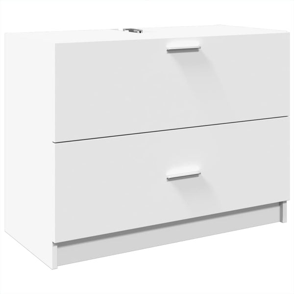 Weißer Waschtischunterschrank Francis 78x37x59cm (Holz)
