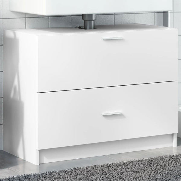 Weißer Waschtischunterschrank Francis 78x37x59cm (Holz)