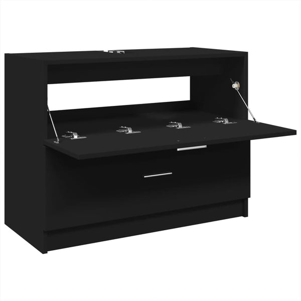 Schwarzer Waschtischunterschrank Francis 78x37x59cm (Holz)