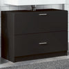 Schwarzer Waschtischunterschrank Francis 78x37x59cm (Holz)