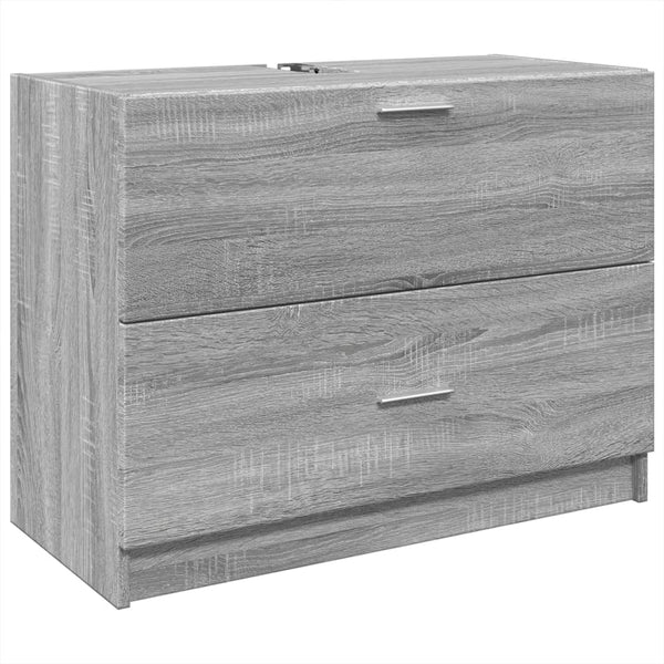 Grauer Waschtischunterschrank Francis 78x37x59cm (Holz)