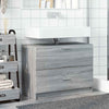 Grauer Waschtischunterschrank Francis 78x37x59cm (Holz)
