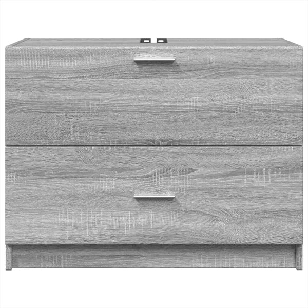 Grauer Waschtischunterschrank Francis 78x37x59cm (Holz)