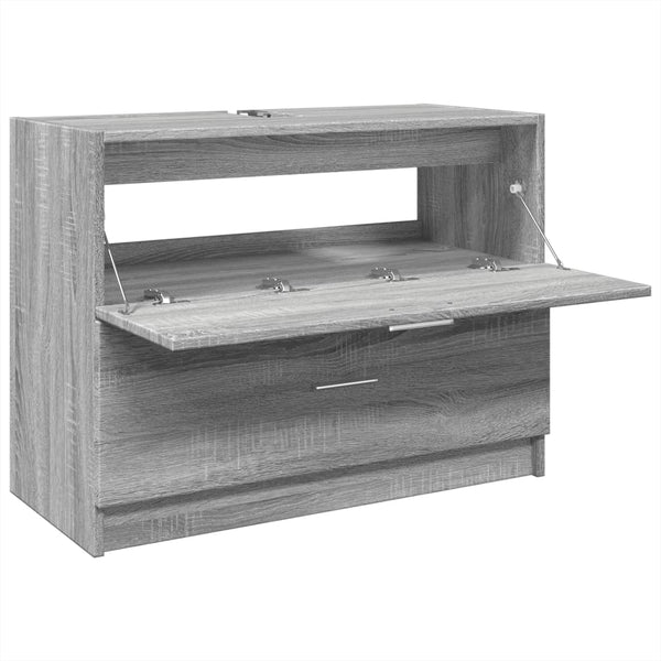Grauer Waschtischunterschrank Francis 78x37x59cm (Holz)