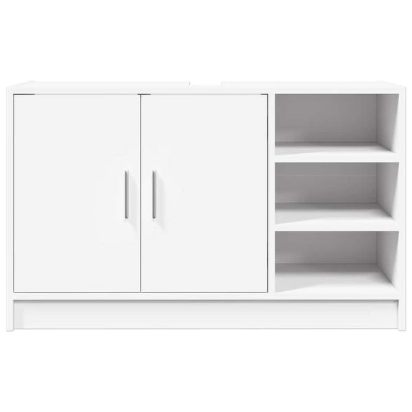 Waschbeckenunterschrank Turgay 90x29x55cm (Holz), weiß