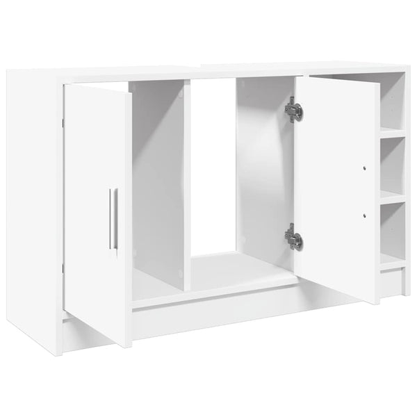 Waschbeckenunterschrank Turgay 90x29x55cm (Holz), weiß