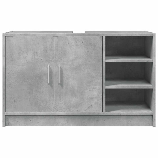 Waschtischunterschrank Turgay 90x29x55cm betongrau (Holz)