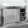 Waschtischunterschrank Turgay 90x29x55cm betongrau (Holz)