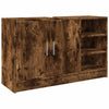 Waschtischunterschrank Turgay 90x29x55cm aus geräucherter Eiche (Holz)