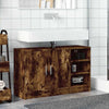 Waschtischunterschrank Turgay 90x29x55cm aus geräucherter Eiche (Holz)
