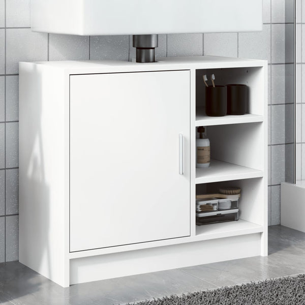 Waschtischunterschrank Turgay, weiß, 63x29x55cm (Holz)