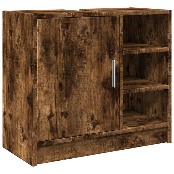 Räuchereiche-Waschtischunterschrank Turgay 63x29x55cm (Holz)
