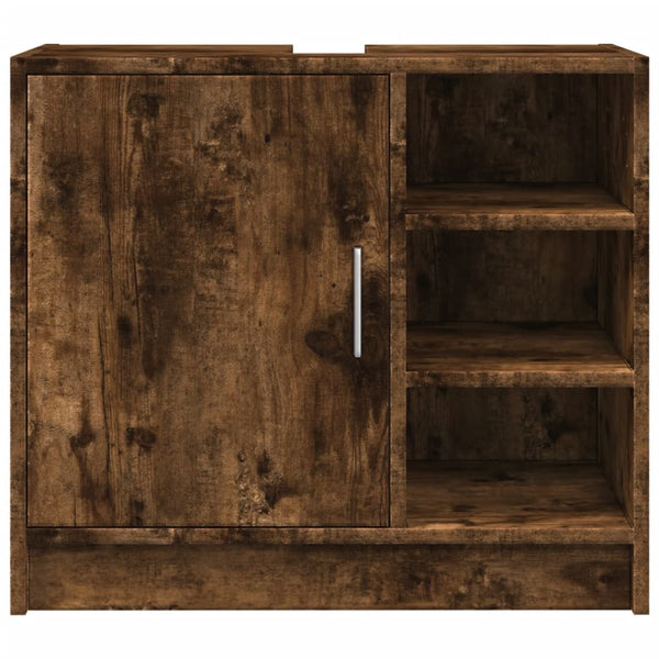 Räuchereiche-Waschtischunterschrank Turgay 63x29x55cm (Holz)