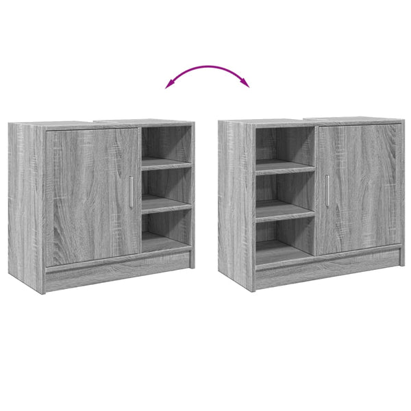 Waschbeckenunterschrank Turgay Grau 63x29x55cm (Holz)