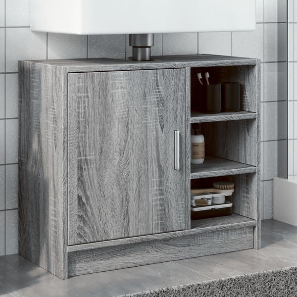 Waschbeckenunterschrank Turgay Grau 63x29x55cm (Holz)