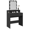 Schwarzer Schminktisch mit LED-Beleuchtung Evanteea 80x41x144,5cm