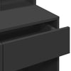 Schwarzer Schminktisch mit LED-Beleuchtung Evanteea 80x41x144,5cm