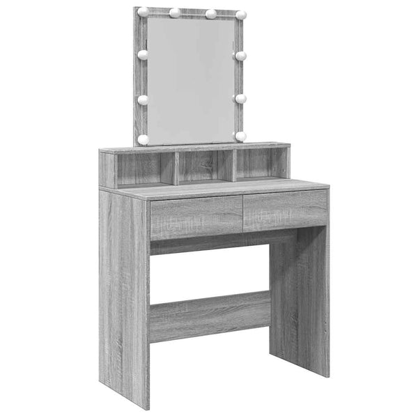 Peilipöytä led-valoilla savutammesta Evanteea 80x41x144,5cm