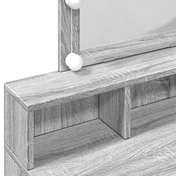 Peilipöytä led-valoilla savutammesta Evanteea 80x41x144,5cm