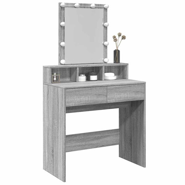 Peilipöytä led-valoilla savutammesta Evanteea 80x41x144,5cm