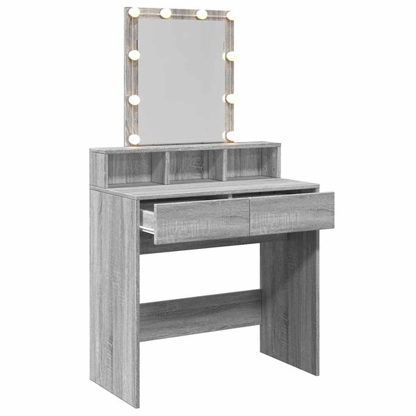 Peilipöytä led-valoilla savutammesta Evanteea 80x41x144,5cm