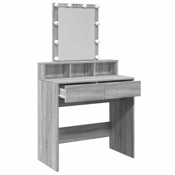 Peilipöytä led-valoilla savutammesta Evanteea 80x41x144,5cm