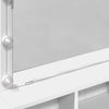 Weißer Schminktisch mit LED-Beleuchtung Odotie 80x41x134,5cm