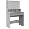 Grauer Schminktisch mit LED-Beleuchtung Odotie 80x41x134,5cm (Sonoma)