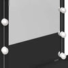 Musta peilipöytä led-valoilla Saligni 100x40x130cm