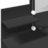 Musta peilipöytä led-valoilla Robinson 100x40x130cm