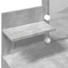 Betongrauer Schminktisch mit LED-Beleuchtung Robinson 100x40x130cm