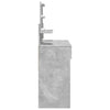 Betongrauer Schminktisch mit LED-Beleuchtung Robinson 100x40x130cm