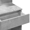 Betongrauer Schminktisch mit LED-Beleuchtung Robinson 100x40x130cm