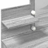 Grauer Schminktisch mit LED-Beleuchtung Robinson 100x40x130cm