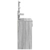 Grauer Schminktisch mit LED-Beleuchtung Robinson 100x40x130cm