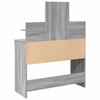 Grauer Schminktisch mit LED-Beleuchtung Robinson 100x40x130cm