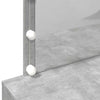 Betongrauer Schminktisch mit LED-Beleuchtung Leal 100x40x120cm