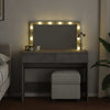 Betongrauer Schminktisch mit LED-Beleuchtung Leal 100x40x120cm