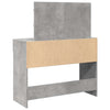 Betongrauer Schminktisch mit LED-Beleuchtung Leal 100x40x120cm