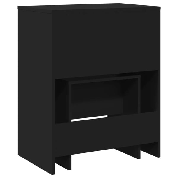 Schwarzer Schminktisch und Hocker Dimian 60x40x113,5 cm