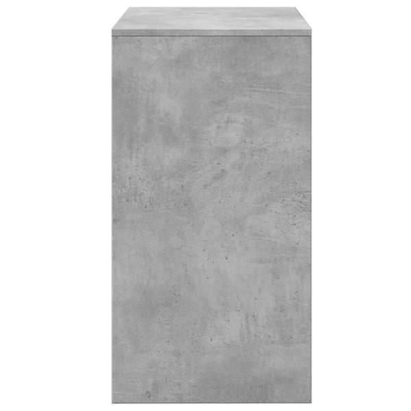 Betoninharmaa meikkipöytä ja jakkara Dimian 60x40x113,5cm