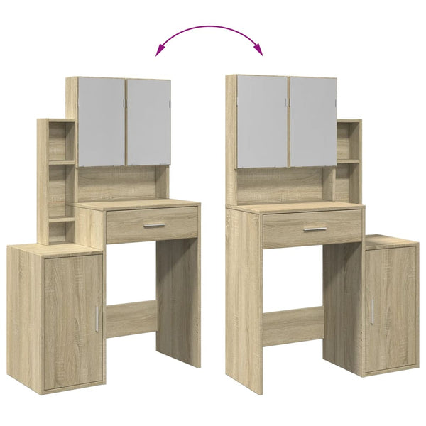 Sonoma-Eiche Schminktisch Tvetlana 80x35x132cm