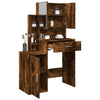 Rauch-Eiche Schminktisch mit Schrank Tvetlana 80x35x132cm