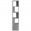 Graues Bücherregal Tuglodi 40x36x189cm (Holz)