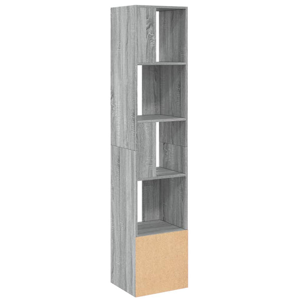 Graues Bücherregal Tuglodi 40x36x189cm (Holz)