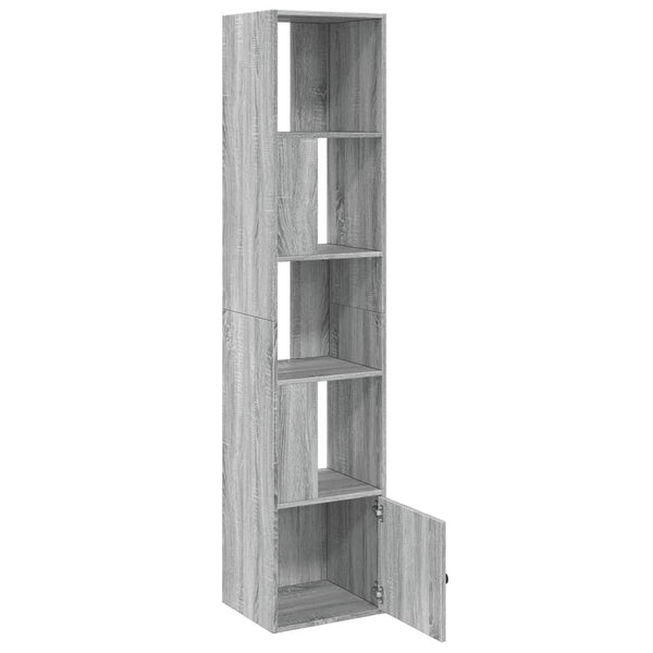 Graues Bücherregal Tuglodi 40x36x189cm (Holz)